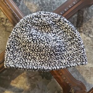 Black and Off White Crochet Beanie - Handmade - Toddler